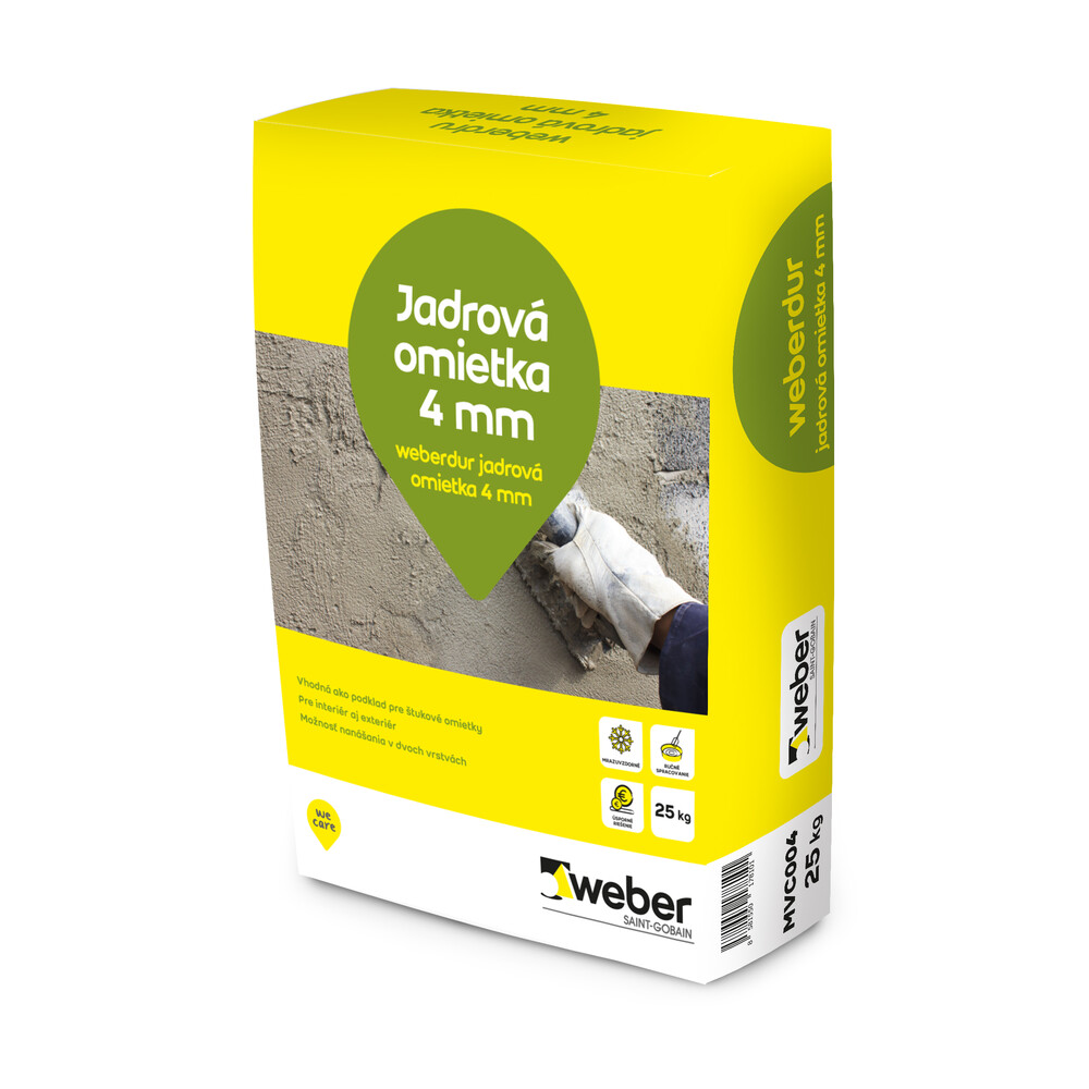 weberdur jadrová omietka 4 mm - Suchá omietková zmes